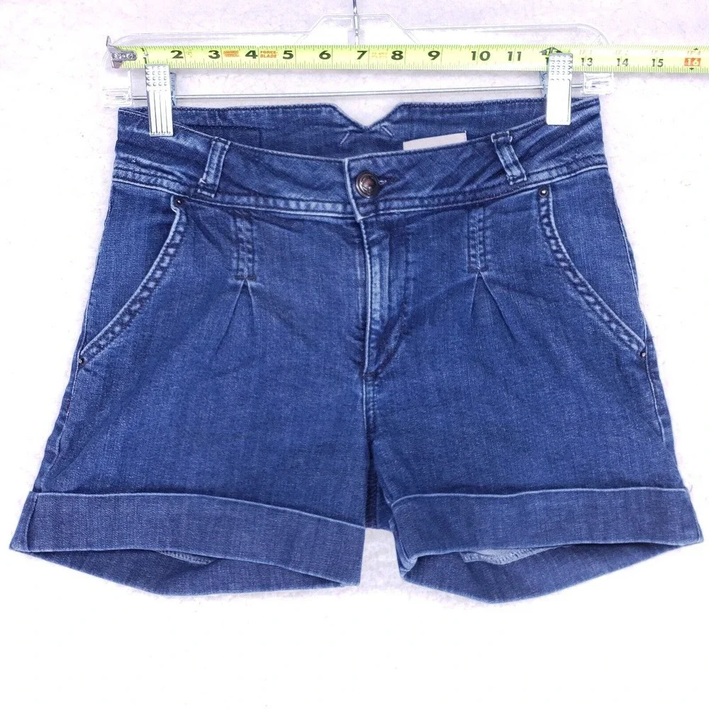 HM Jean Shorts Womens Size 4 Mid Rise Denim Blue Jeans Casual Pants